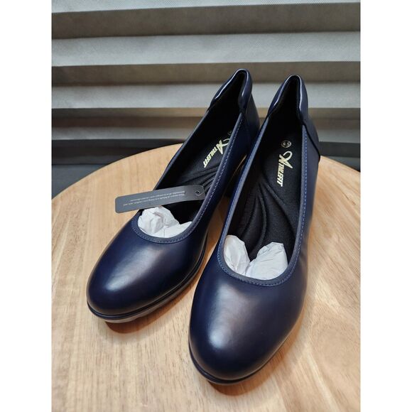 Athlefit Women’s Slip‑On Heels | Blue Dress Shoes | Size 8.5 - Picture 3 of 10